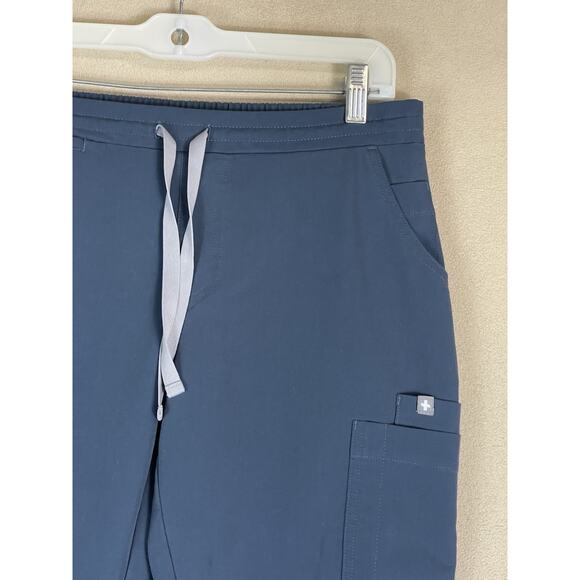 Figs Scrub Pants Womens S Graphite Blue Livingston Cargo Drawstring Waist - Picture 2 of 11